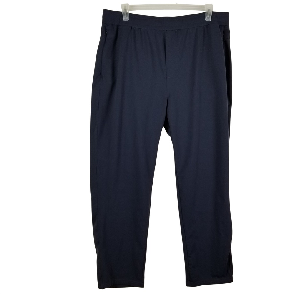 Public Rec All Day Every Day Pant Mens 42x30 Navy Blue Elastic Waist Tapered Leg